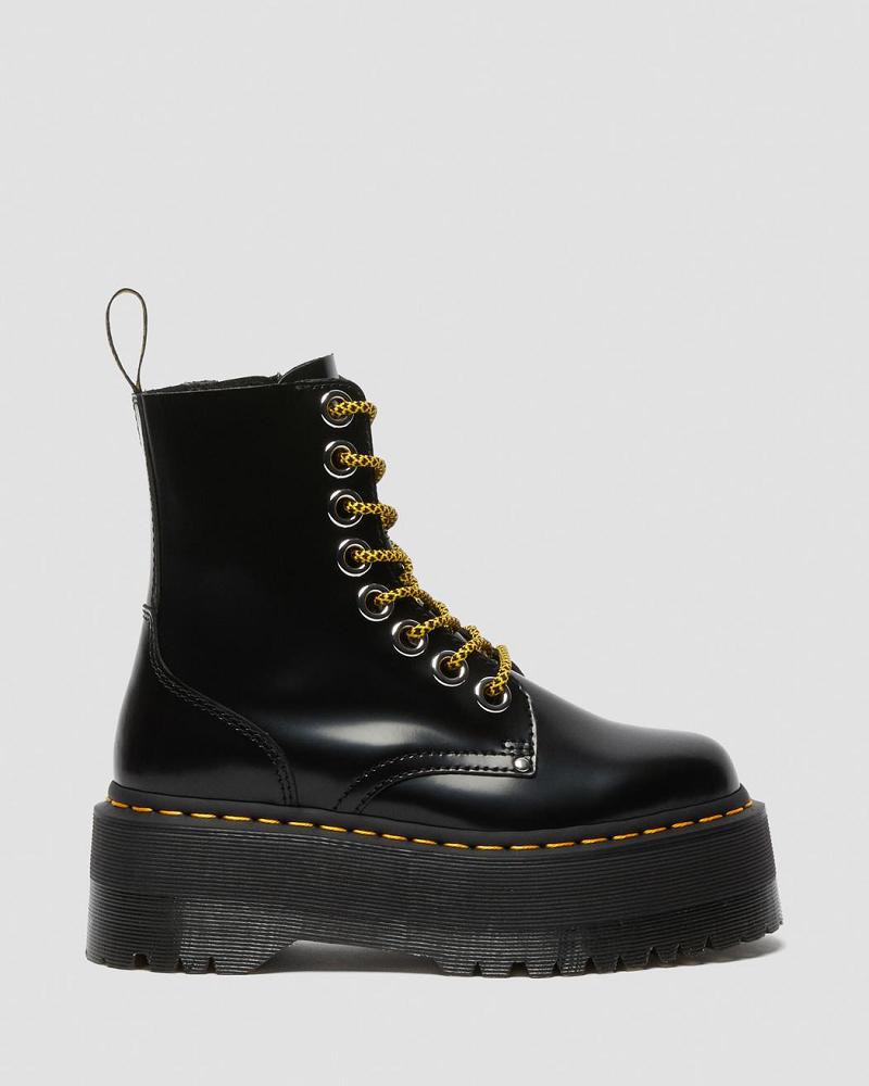 Dr Martens Jadon Max Platform Støvler Dame Sort | DK 239ILH